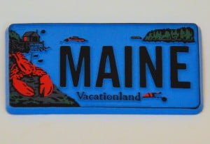 Maine Refrigerator Magnet – License Plate