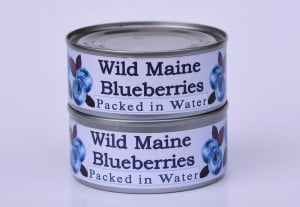 canned wild maine blueberries in water