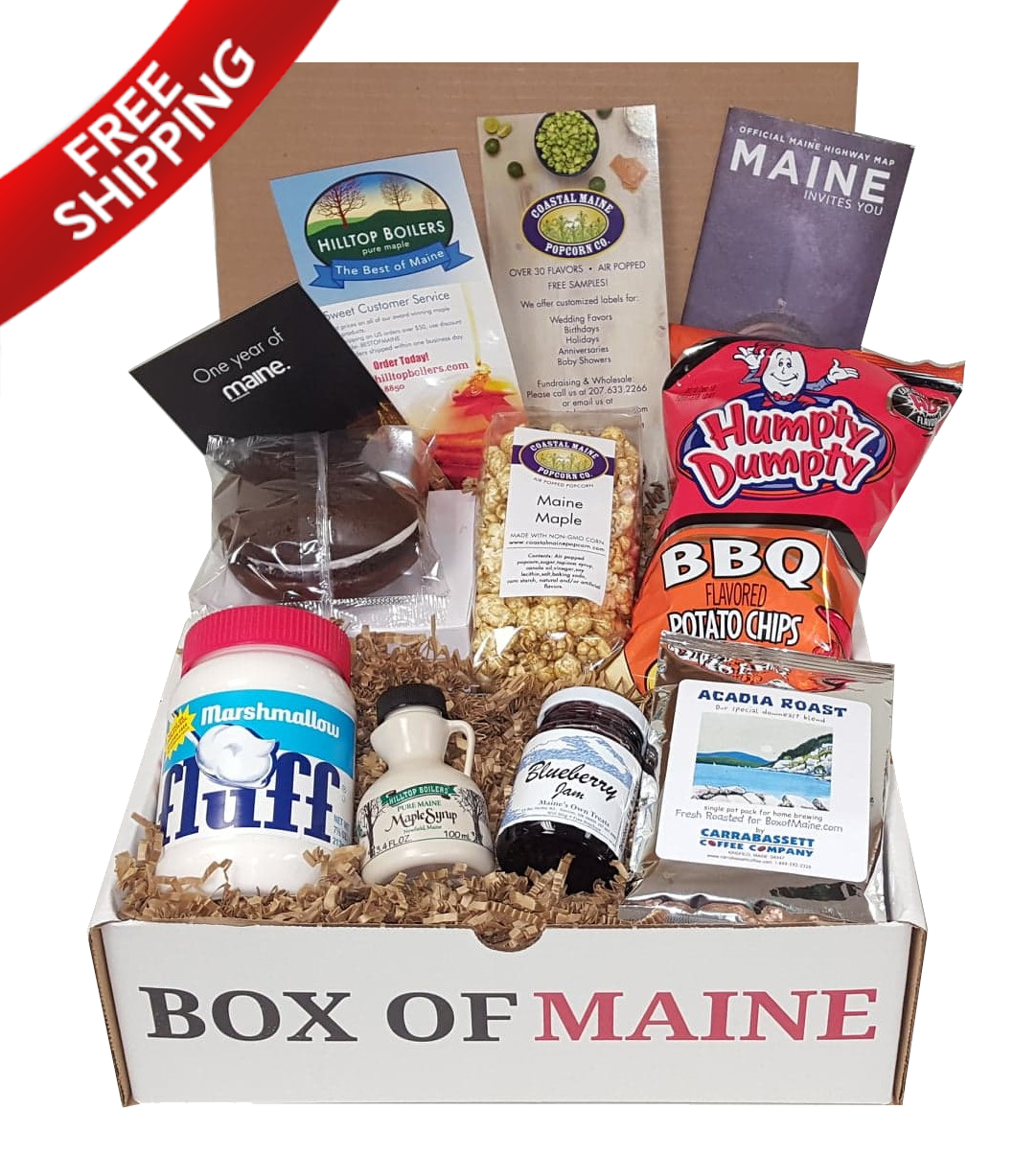 Box of Maine's Valentines Day Gift pack for Him or Her | Maine Gifts |  Needhams, Chocolate Blueberries, Whoopie Pie, Blueberry Candle, Lobster  pop