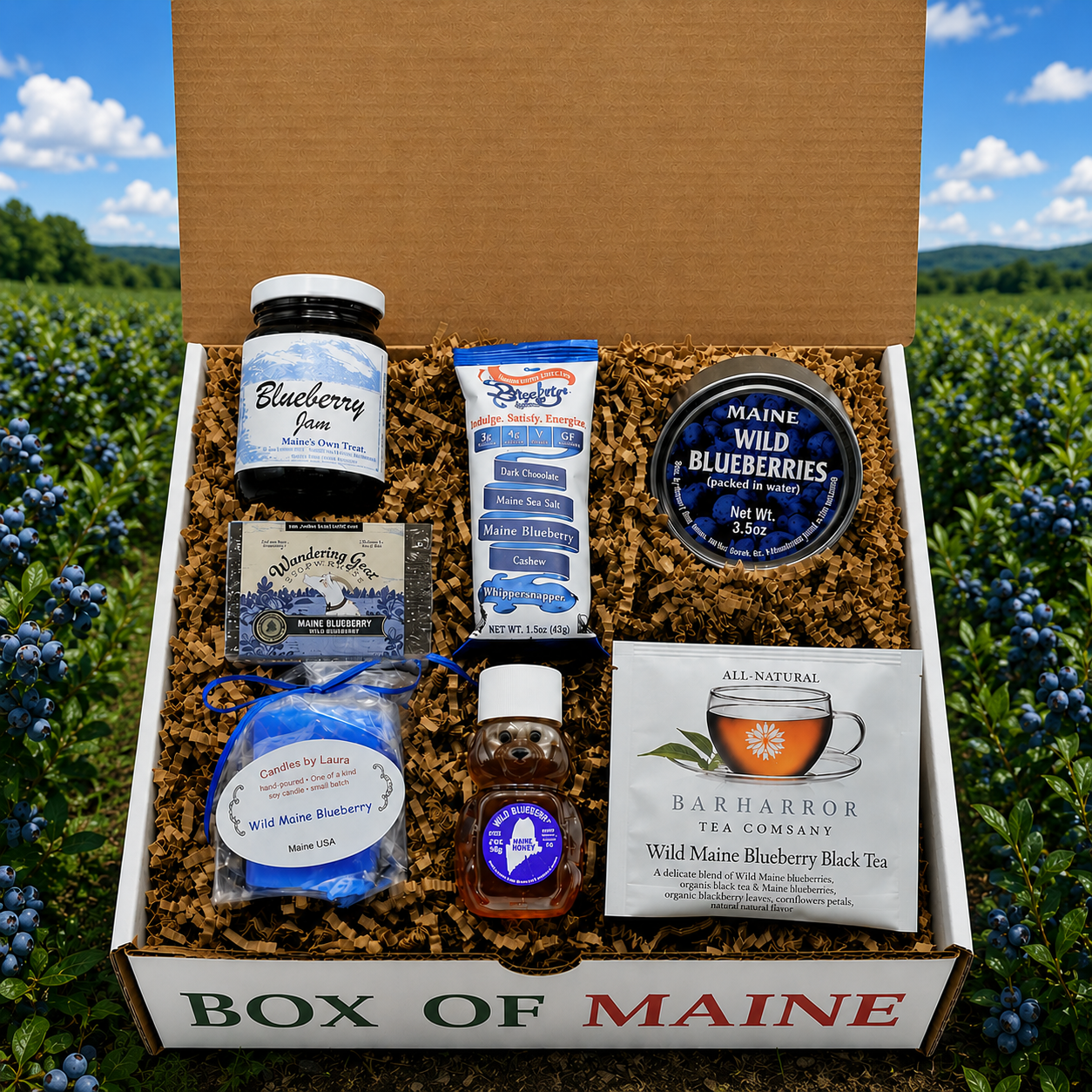 Order A 7-Item Wild Maine Blueberry Sampler Box